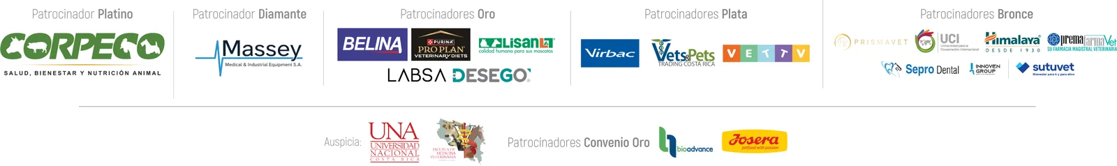 Patrocinadores del XXV Congreso de Medicina Veterinaria